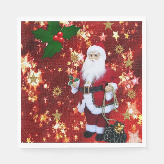 Serviettes en papier de Noël, Joyeux Noël, Père No (Devant)