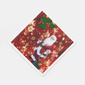 Serviettes en papier de Noël, Joyeux Noël, Père No (Coin)