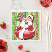 serviettes en papier de Noël, ours en peluche (En situation)