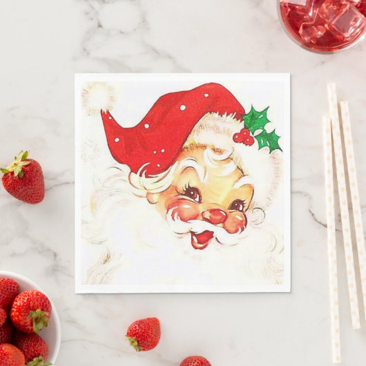 Serviettes en papier de Noël, Père Noël (En situation)