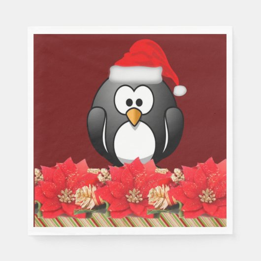 serviettes en papier de Noël, pingouin (Devant)