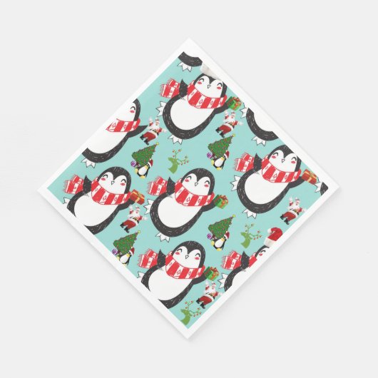 serviettes en papier de Noël, pingouin (Coin)