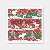 Serviettes en papier de Noël Russe Plaid (Devant)