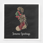 Serviettes en papier de Noël rustique (Devant)