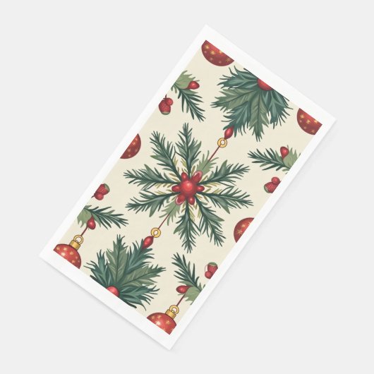 Serviettes en papier de Noël, serviette d'hôte (Coin)