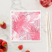 Serviettes en papier de palmes tropicales (En situation)