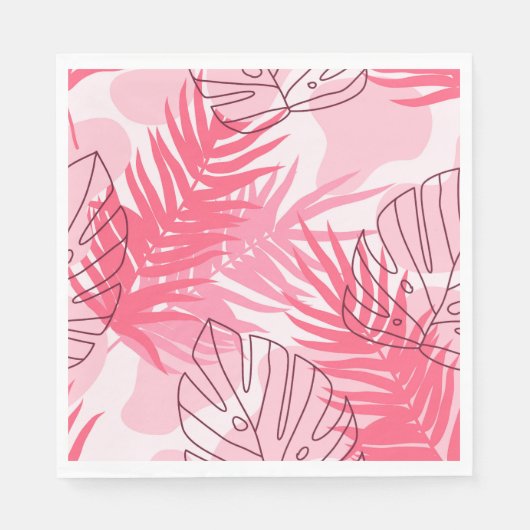 Serviettes en papier de palmes tropicales (Devant)