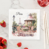 Serviettes en papier de Paris (En situation)