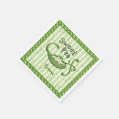 Serviettes en papier de pois doux sur mesure (Coin)