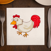 Serviettes en papier de poulet caricaturé