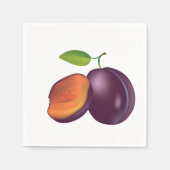 Serviettes en papier de prune ouvert coupé (Devant)