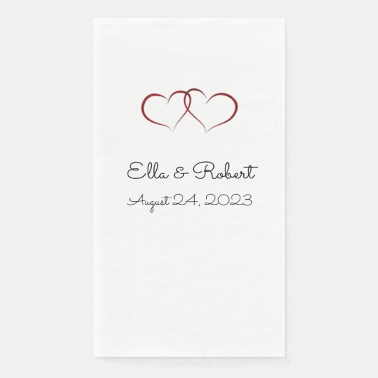 Serviettes en papier de réception de mariage (Devant)