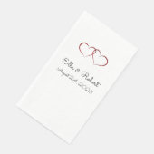 Serviettes en papier de réception de mariage (Coin)
