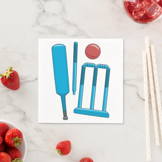 Serviettes en papier de série de cricket (En situation)