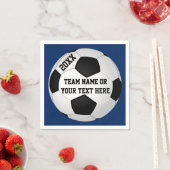Serviettes en papier de soccer personnalisées (En situation)