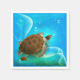 Serviettes en papier de tortue