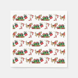 Serviettes en papier de vacances Sassy Dog, Cockta