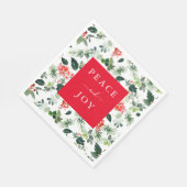 Serviettes en papier de verdure de vacances Paix e (Coin)