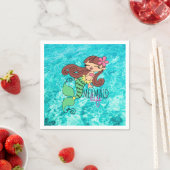Serviettes en papier de vie Mermaid (En situation)