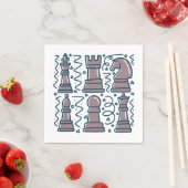 Serviettes en papier d'échecs, Fête de jeu de soci (En situation)