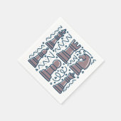 Serviettes en papier d'échecs, Fête de jeu de soci (Coin)