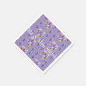Serviettes en papier décor Pensée délabré violet l (Coin)