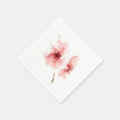 Serviettes en papier décoratif blanc en fleur de c (Coin)