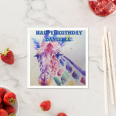 Serviettes en papier décoration de girafe mignon z (En situation)