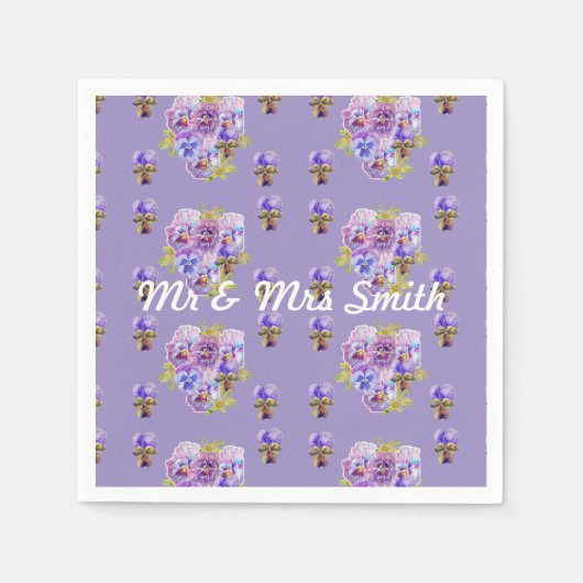 Serviettes en papier décoratives coquelicot délavé (Devant)