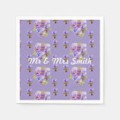 Serviettes en papier décoratives coquelicot orange (Devant)