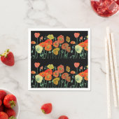Serviettes en papier décoratives Orange Shabby Pop (En situation)