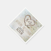 serviettes en papier d'écorce de bouleau rustique (Coin)