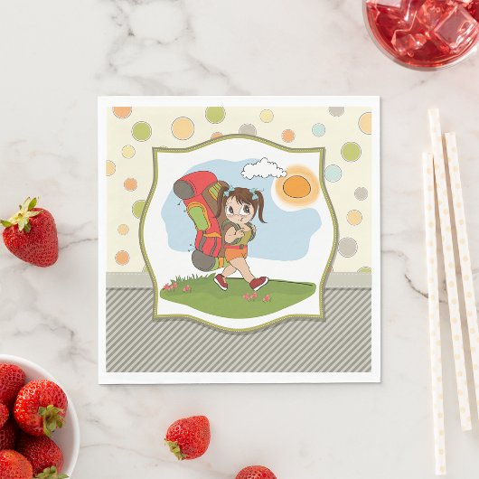 Serviettes en papier d'emballage pour filles