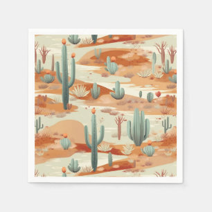 Serviettes en papier désertiques, Fête du cactus d