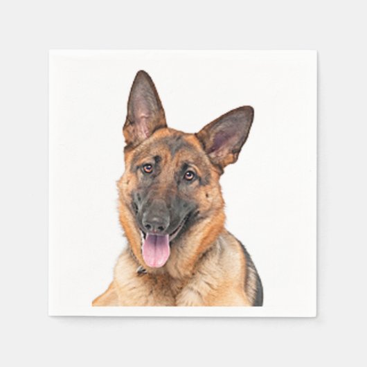 serviettes en papier design "berger allemand" (Devant)
