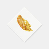 Serviettes en papier design "Fish and Chips" (Coin)