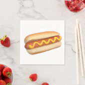 Serviettes en papier design "Hot Dog" (En situation)