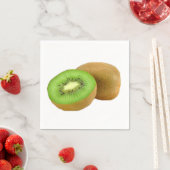serviettes en papier design "Kiwi" (En situation)