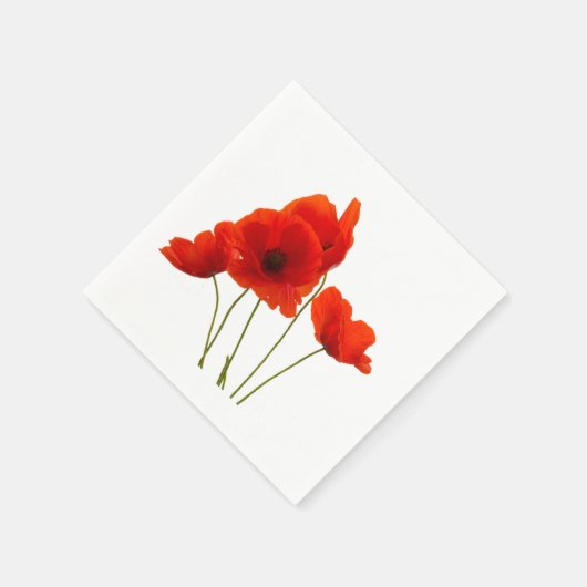 Serviettes en papier design "Poppies" (Coin)