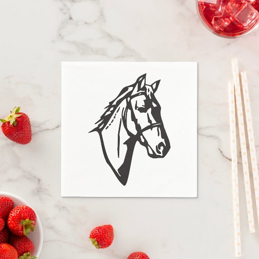 Serviettes en papier dessin de cheval