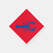 Serviettes en papier d'été rouge et bleu de homard (Coin)