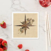 Serviettes en papier d'étoile Compass Steampunk (En situation)