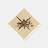 Serviettes en papier d'étoile Compass Steampunk (Coin)