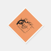 Serviettes en papier d'Halloween Orange et Black O (Coin)