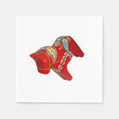 Serviettes en papier diagonal Chunky Dala Horse (Devant)