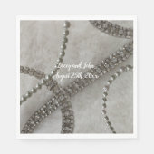 Serviettes en papier Diamants et Perles Fourrure B (Devant)