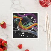 Serviettes en papier d'illustration de musique (En situation)