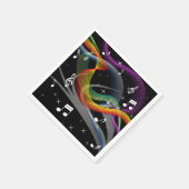 Serviettes en papier d'illustration de musique (Coin)