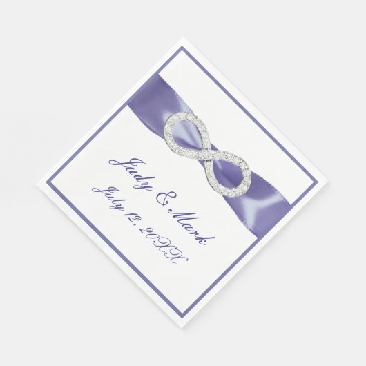 Serviettes en papier d'infinité couleur Diamant bl (Coin)