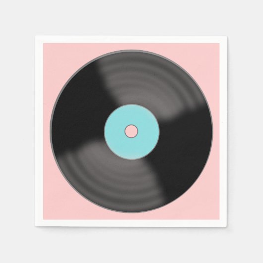 Serviettes en papier disque vinyle classique (Devant)